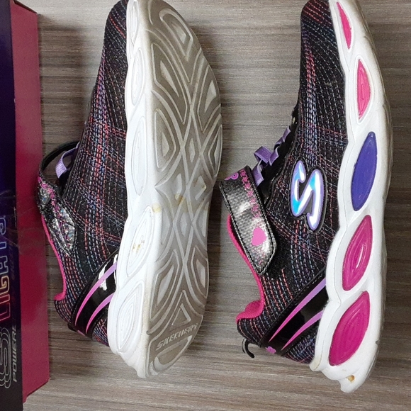 Skechers S Lights Shimmer Beams Sparkle Glitz Youth Light Up Shoes - Picture 6 of 9